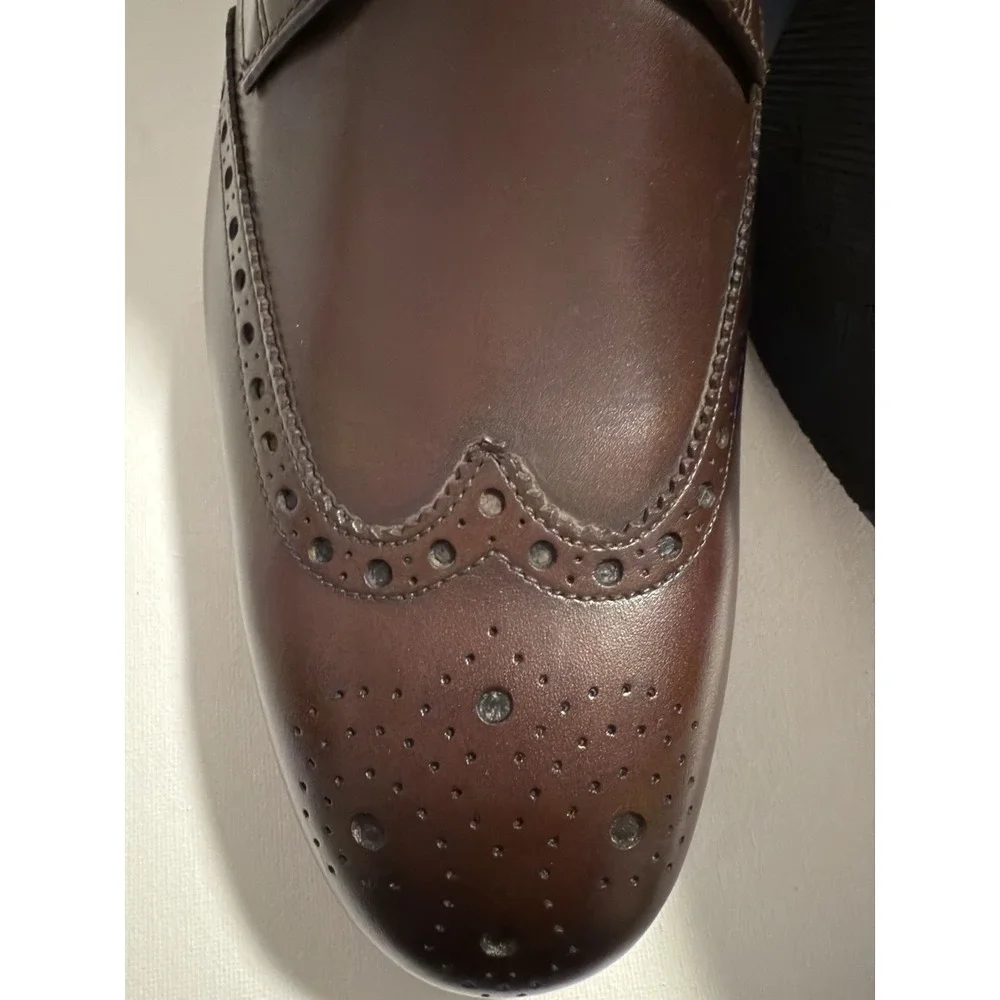 Moral Code Reed Coffee Brown Leather‎ Wingtip Chukka Boots Mens 12 M